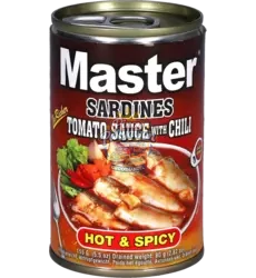 Master - Premium Sardines in Tomato Sauce Chili 155g