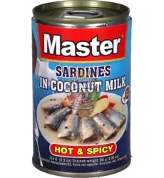 Master - Premium Sardines in Coconut Milk Gata 155g