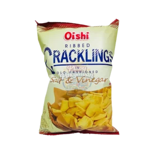 OISHI RIBBED CRACKLINGS  SALT & VINEGAR
