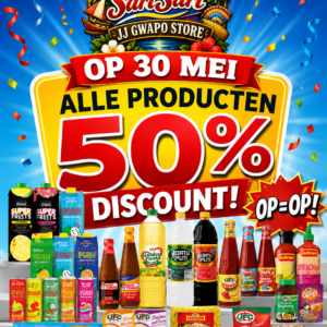 50% KORTING op 30 Mei